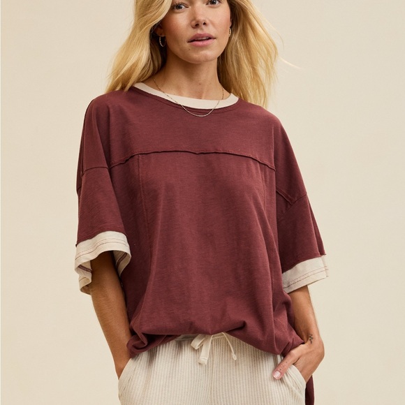 aerie Tops - Aerie Crew Oversized Boyfriend T-Shirt